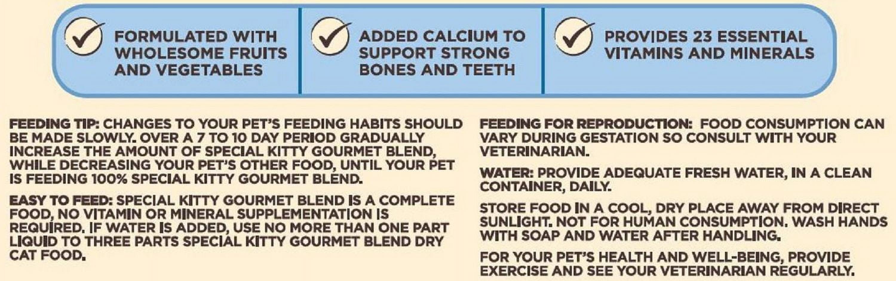 Nourriture sèche Mélange Gourmet de Special Kitty pour chats 3,2 kg