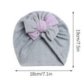 thumbnail image 3 of AJTQTH Baby Girls Colorblocked Headbands Nylon Knitted Soft Bows Hairband Toddler Newborn Infant Cute Headband Elastic Hair Accessories Hat Bonnet Gray Free Size, 3 of 4