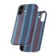 thumbnail image 1 of Funda de teléfono GESIHOPY de fibra de aramida para iPhone 16 con rayas rojas y azules, 1 of 5