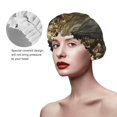 thumbnail image 2 of KLL Palatial Gold Pattern Horse Pattern Shower Cap & Bath Cap for Women,Reversible Oversized Waterproof Shower Caps for all Hair Lengths,Elastic Reusable Bathing Hair Cap, 2 of 6