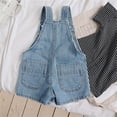 thumbnail image 4 of Actoyo Toddler Girl Boy Jeans Jumpsuit Denim Overalls Summer Shorts 0-6 Years, 4 of 7