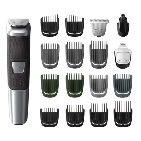 Philips Norelco MG5750/49 Multigroom All-In-One Trimmer Series 5000 With 17 Trimming Attachments, No Blade Oil Needed, Black