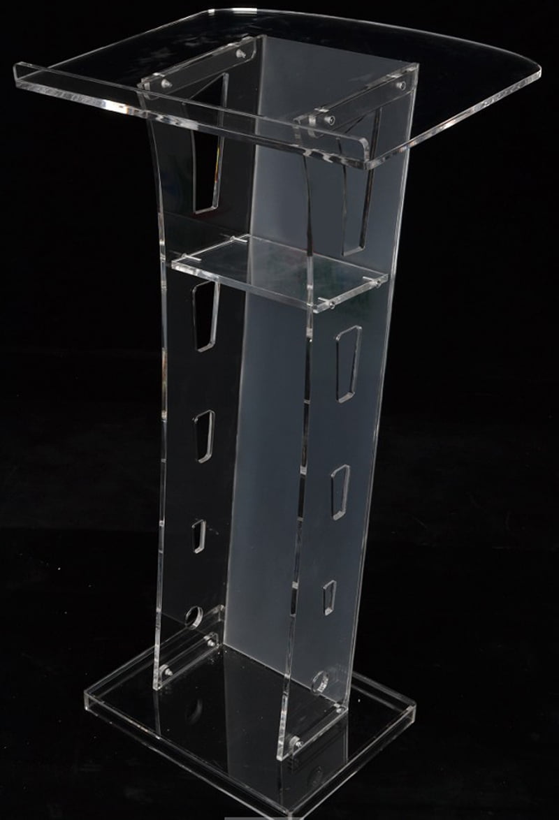 DNYSYSJ Acrylic Conference Pulpit Podium Transparent Welcome Lifting Podium Clear Church Lectern Office Supply 