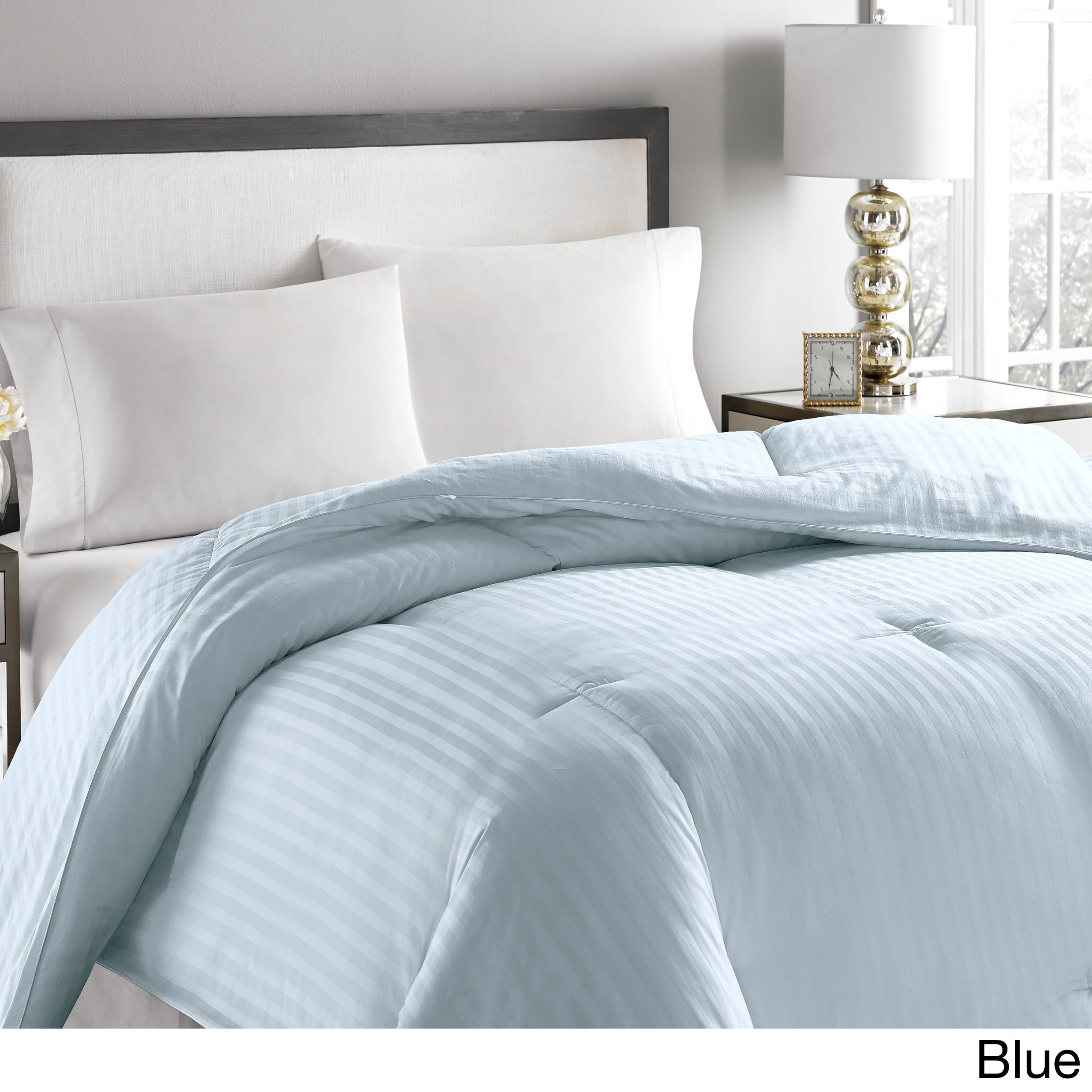Blue Ridge Home Fashions Microfiber Striped Hypoallergenic Down