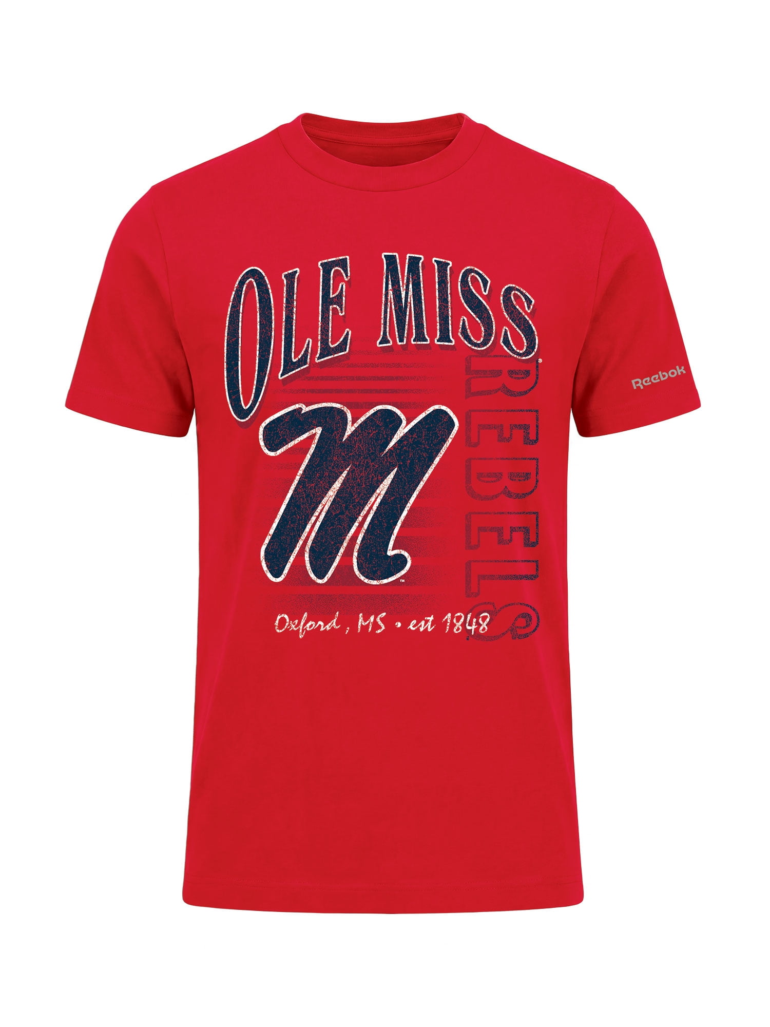 Ole Miss Rebels Reebok Mens Crew Neck Short Sleeve T-Shirt