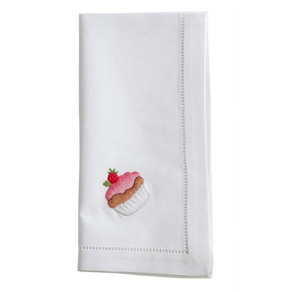 Saro Lifestyle Embroidered Cupcake Cotton Napkin (Set of 6)