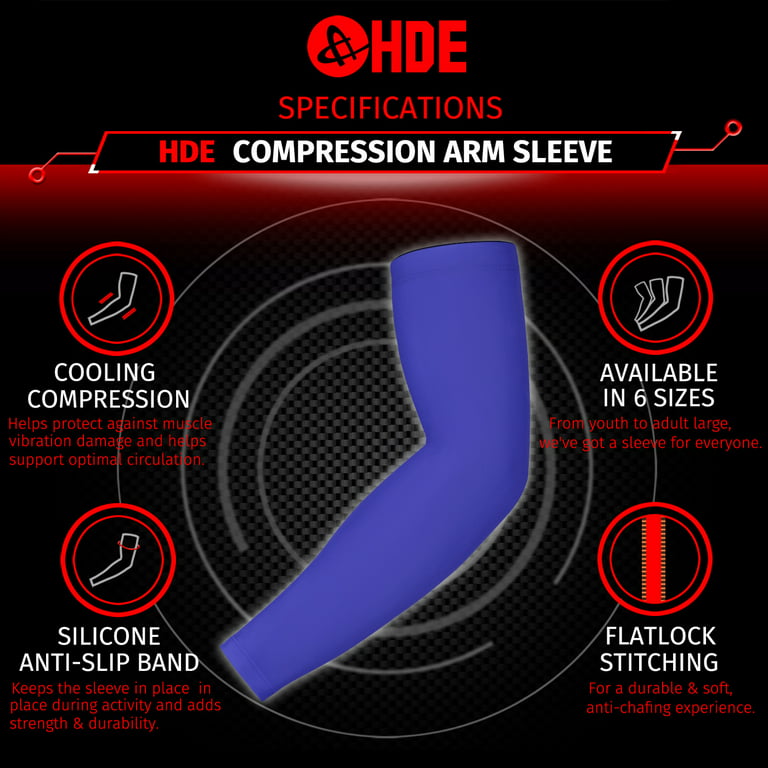 HDE Arm Compression Sleeves for Kids Youth Sports Basketball