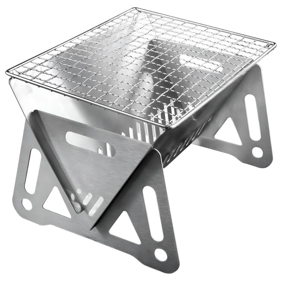 HIBIBUD Portable Charcoal Grills Outdoor BBQ Grill Backpacking,Small Grill Barbecue Grill Camping Campfire Grill Firepit Grill Charcoal Grills for Outdoor Grilling Cooking Picnics