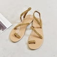 thumbnail image 4 of Sandals for Women Dressy Women's Glitter Ankle-Strap Sandal Casual Sandal Summer Beach Travel Slipper Flip Flops, 4 of 4