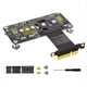 thumbnail image 1 of Tarjeta Elevadora M.2 M-Key NVME SSD A PCIe X4 Cable de Extensión con Ventilador de Refrigeración RGB LED Almohadilla Magnética para 2230-2280 NVME SSD B, 1 of 5