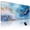 Blue marble, variant on Kanagawa Wave Surfing Mouse pad,Large Japanese sea Anime Desk mat with Sewn Edges, microwoven Fabric, Easy to Clean, Suitable for Laptop Gaming Mouse pad (31.5"x11.8"in)