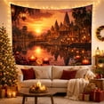 thumbnail image 3 of Golden Temple With Sunset Reflection, Serene Japanese Inspired Style for Nature Lovers, Landscape Wall Art, Housewarming Gift Tapestry Wall Hanging for Living Room and Study Room, 3 of 7