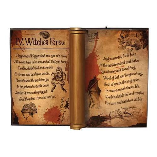 8" Animated Moving Witch Spell Books Haunted Halloween Book Shelf Prop Decor