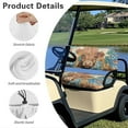 thumbnail image 6 of Binienty Highland Cow Golf Cart Seat Protective Covers Easy Installation Blue Floral Universal Golf Cart Front Bench and Backrest Covers Set Suits EZGO Club 2-Seat Golf Carts, 6 of 8