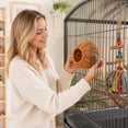 thumbnail image 6 of THOPBPRK Hanging Bird Nesting House, Cozy Shelter And Sleeping Hut For Small Pet Birds, Parrot Cage Accessory For Parakeets, Cockatiels, Lovebirds, And Finches, 1Pack C, 6 of 7