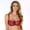 Red, variant on Women's Lace Balconette Bra with Push-Up Effect, Underwired Demi Cup, Eliza Collection