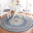 thumbnail image 2 of SAFAVIEH Sofia Waylon Oriental Area Rug, Blue/Beige, 6'7" x 6'7" Round, 2 of 8