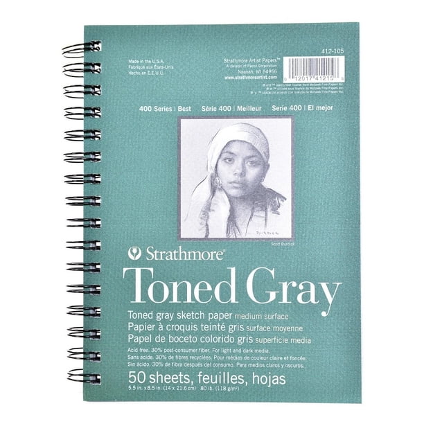 Cuaderno De Dibujo Strathmore Toned Gray 14x21,6cm 50h 118g Strathmore Cuaderno De Dibujo Strathmore Toned Gray 14x21,6cm 50h 118g