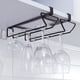 thumbnail image 4 of Wosthever Estante para copas de vino, colgador al revés, soporte para ahorrar espacio, soporte colgante, organizador, restaurante, comedor, accesorio para Organizadores de utensilios de cocina Negro, 4 of 6