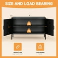 thumbnail image 6 of STANI Accent Cabinet with 2 Doors, 40"W Black Metal Storage Sideboard Cabinet with Adjustable Shelves,TV Cabinet for Entryway, Living Room, Dining Room, 6 of 10