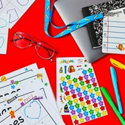 Hello Hobby Multicolor Teacher Reward Sticker Pad, School Icons, 765 Count