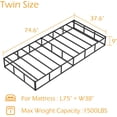 thumbnail image 2 of vfytbgnhj QIZUAKDF 9 Inch Box Spring for Queen Bed  Heavy Duty Metal Box Spring Bed Base with Fabric Cover  Mattress Foundation  Easy Assembly  Noise Free  Black, 2 of 9