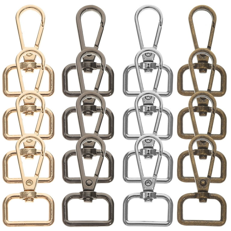 20 pcs Metal Lobster Claw Clasps D Ring Swivel Lobster Clasp Lobster Claw  Clasp Snap Hooks 