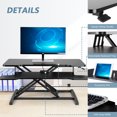 SIMBR Standing Desk 36 inches Computer Desk Fits Dual Monitor Height