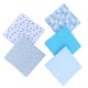 thumbnail image 4 of 5 Piezas de Tela de Acolchado de para de Bricolaje Decoración de Material Hecho Azul claro Gloria Tela de algodón de flor de ciruelo, 4 of 8