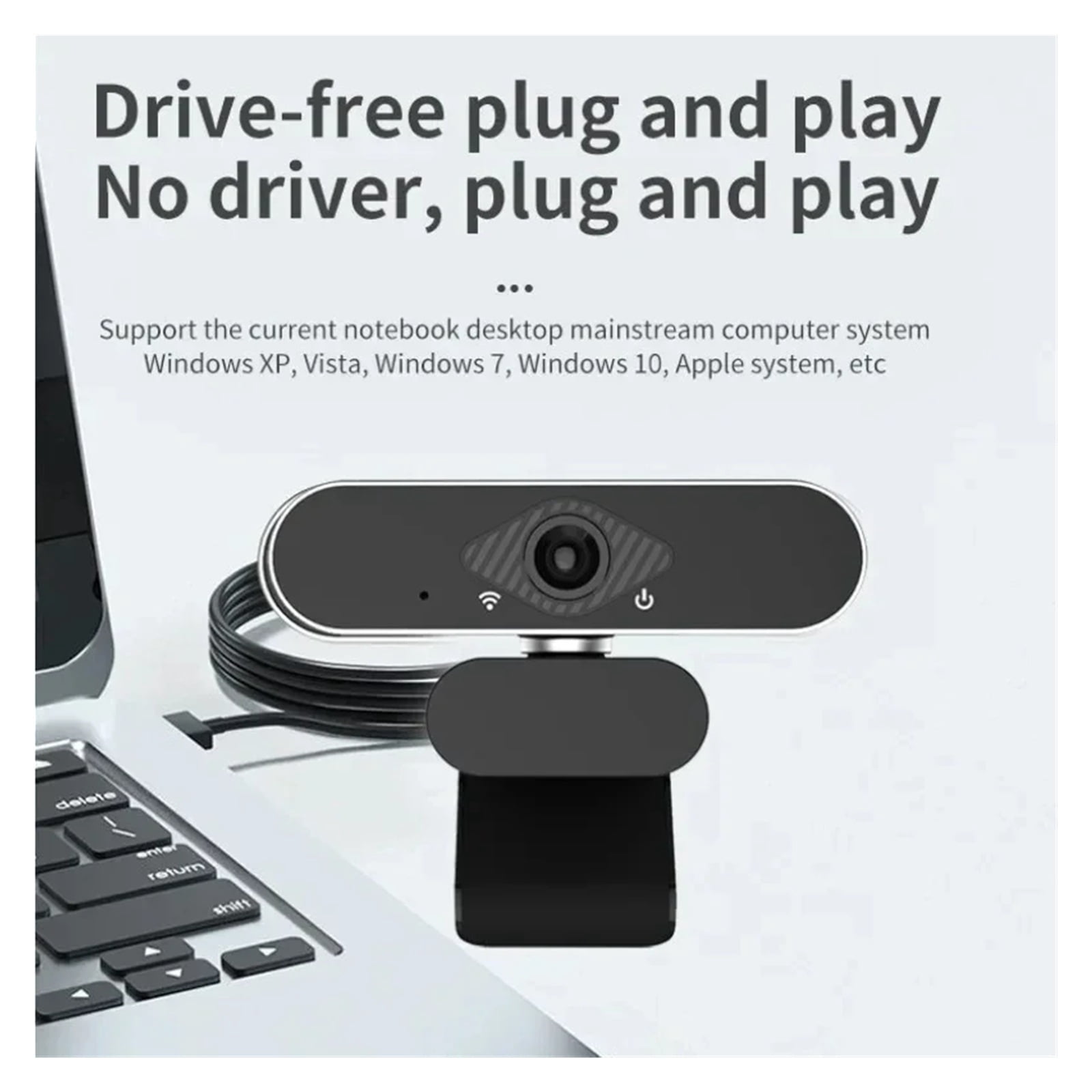 1080P Webcam With Microphone USB HD Digital Web Camera 150° Wide Angle Laptop Computer Webcast Zoom
