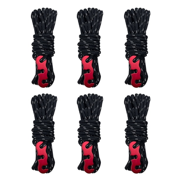 6 uds toldo para tienda de campaña cuerda de viento-negro-hebilla S MFZFUKR CPB-DE-HJJ-133-5