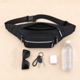 thumbnail image 5 of Men Multifunctional Waist Pack, Crossbody Belt Bag With Multiple Zipper Pockets For Travel Running Hiking Outdoor Sports, Lightweight Chest Sling Storage Bag For Daily Carry Essentials(Black), 5 of 6