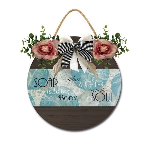 Eveokoki Bubble Bath Signs for Bathroom Decor- Modern Farmhouse Bathroom Decor Wall Art- Funny Bathroom Wooden Sign Home Décor,11In