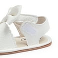 thumbnail image 7 of Meckior Baby Girls Sandals Rubber Sole Infant Summer Bow-Knot Shoes for First Walker 0-18 Months, 7 of 7