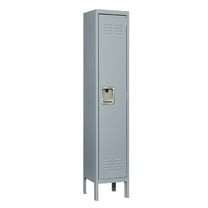 1 Door 66"H Metal Lockers With Lock for Employees,Storage Locker Cabinet for Home Gym Office School Garage,Gray
