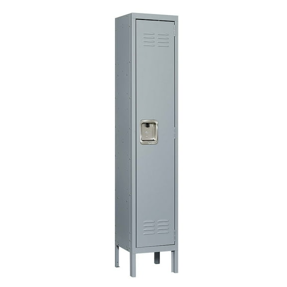 1 Door 66"H Metal Lockers With Lock for Employees,Storage Locker Cabinet for Home Gym Office School Garage,Gray
