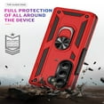 thumbnail image 3 of SaniMore Tri-layer Case for Samsung Galaxy Z Fold 5 7.6" 2023, 360° Rotating Holder/Kickstand Rugged PC Back TPU Bumper Magnetic Car Mount Anti-fingerprint Heavy Duty Protective Case, Red, 3 of 8