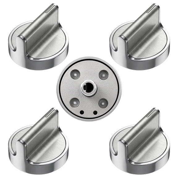 W10594481 Gas Stoven Knob for Whirl-Pool Range/Oven WCG97US0DS00 WCG97US6DS00,Stainless Steel Control Knob Replaces WPW10594481 AP6023301