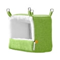 thumbnail image 2 of Plush Lined Hanging Parrot Nest Bed With Adjustable Hook Winter Cold Proof Cozy Sleeping Spot For Budgies Lovebirds(Green-27X22X6 Cm), 2 of 5