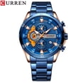 thumbnail image 1 of Relojes CURREN de acero inoxidable para hombre, esfera luminosa de moda creativa con reloj cronógrafo, relojes de pulsera informales para hombre Tan Jianjun unisex, 1 of 2