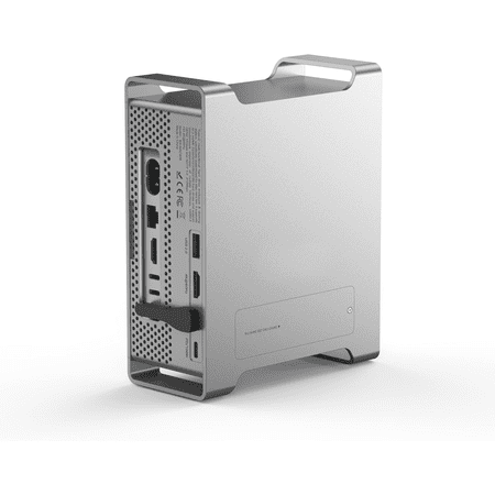 9-in-1 Aluminum Vertical Docking Station for Mac mini M4 / M4 Pro (2024) with M.2 NVMe/SATA SSD Enclosure, 4K@60Hz HDMI, 10Gbps USB-C & USB-A, 100W PD, SD/TF Card Reader, Desktop Stand for Mac Studio