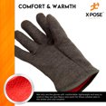 thumbnail image 5 of X-pose Safety Brown Jersey Cotton Work Gloves with Red Fleece Lining, Large 12 Pack, 5 of 5