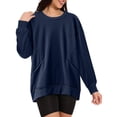 thumbnail image 4 of Nugftut Sweatshirts for Women Round Neck Long Sleeve Pullover Tops Fashion Casual Pullover Shirts, 4 of 6