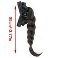 thumbnail image 3 of Synthetic Fiber Braid Ponytail Extension with Bowknot Claw Clip for Natural Lookings Women and Girl Braided Extension, 3 of 9