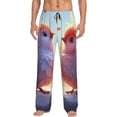 thumbnail image 1 of Balery Heart Sky Bird Couple Pantalones de pijama para hombre, pijama ultraligero, pantalón de descanso-Large, 1 of 6
