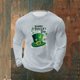 thumbnail image 5 of Amzcrzy - Sudadera Para Hombre, Estilo Informal, Holgada, Elástica, Para Fitness, Para El Hogar, Con Estampado Del Día De San Patricio, Manga Larga, Cuello Redondo, Blusa Gris, Talla M, 5 of 5