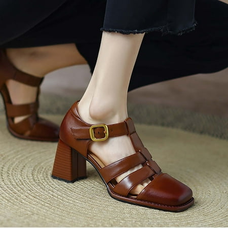 

PEASKJP Slippers for Women Indoor And Outdoor Women Summer Solid Casual Open Toe Wedges Soft Breathable Shoes Sandals Flatform Wedge Casual Sandal Brown 7