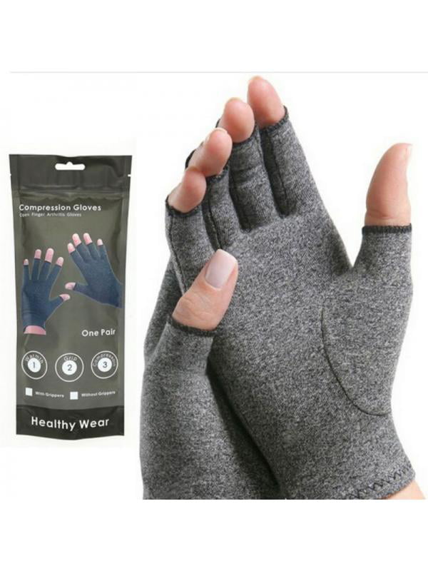 Anti Arthritis Compression Gloves Raynauds Fingerless Pain Support Sizes M L XL 
