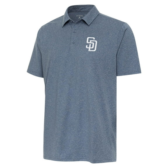 Men's Antigua  Heather Navy San Diego Padres Par 3 Polo
