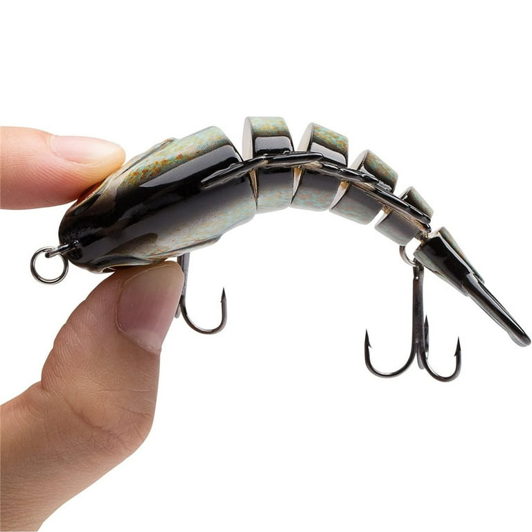 Fishing Lures for Bass Trout Segmented Multi Jointed Swimbaits Slow Sinking Swimming Lures for Freshwater Saltwater Fishing Lures Kit, Size: 8